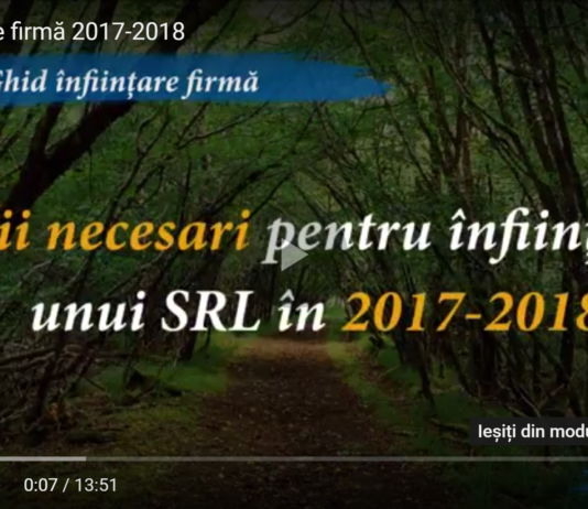 Ghid infiintare firma 2017-2018