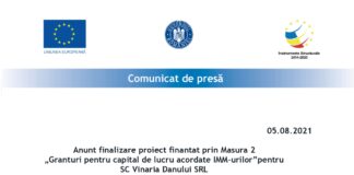 Anunt finalizare proiect