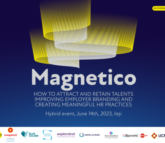 Proiectul „MAGNETICO. How to attract and retain talents improving employer branding and creating meaningful HR practices” ajunge, pe 14 iunie 2023, la Iași! Experți de top vor discuta despre cum putem atrage și păstra angajații în companie și ce obstacole apar în acest proces