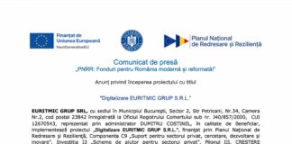 Comunicat de presa digitalizare euritmic grup