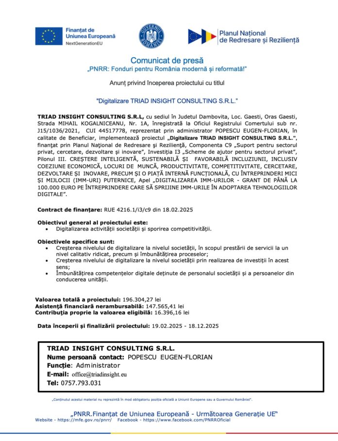 Triad pnrr