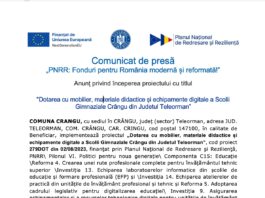 Comuna crangu incepere proiect