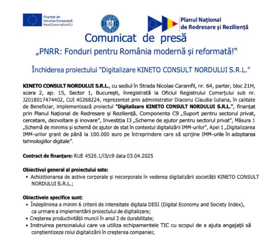 KINETO CONSULT NORDULUI S.R.L.